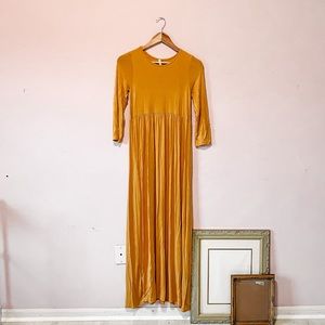 • Bellamie soft yellow quarter sleeve dress •